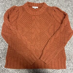 Madewell Women's Textured Knit Sweater in Rust